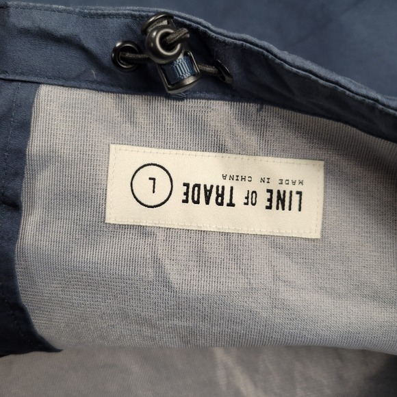 Line Of Trade Jacket Men Large Blue Portland Rain Coat‎ Hooded Full Zip Outdoors - Picture 3 of 9